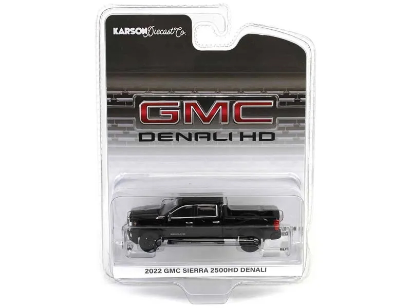 48 COUNT CASE 2022 GMC Sierra 2500 Denali - Onyx Black (Exclusive) Diecast 1:64 Scale Model - Karson Diecast Co. 51510A-48PKCASE