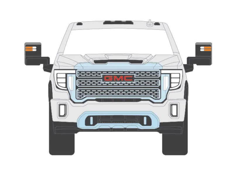 48 COUNT CASE 2022 GMC Sierra 2500 Denali - Summit White (Exclusive) Diecast 1:64 Scale Model - Karson Diecast Co. 51510B-48PKCASE
