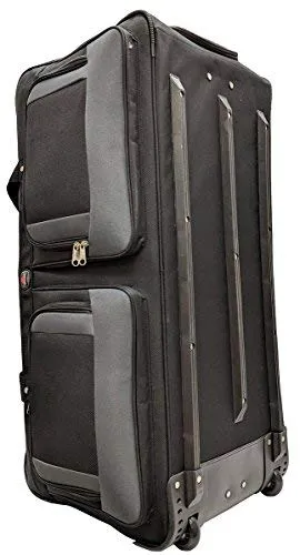 Amaro 36in Rolling Duffel Bag With Wheels | Travel Duffle Luggage Bag | Lightweight Rolling Bag L | Retractable Pull Handle (Black)