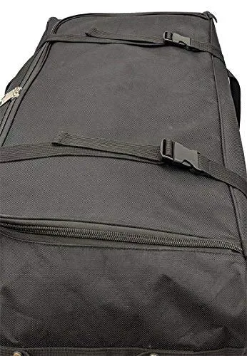 Amaro 36in Rolling Duffel Bag With Wheels | Travel Duffle Luggage Bag | Lightweight Rolling Bag L | Retractable Pull Handle (Black)