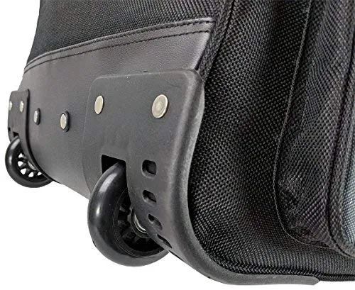 Amaro 36in Rolling Duffel Bag With Wheels | Travel Duffle Luggage Bag | Lightweight Rolling Bag L | Retractable Pull Handle (Black)