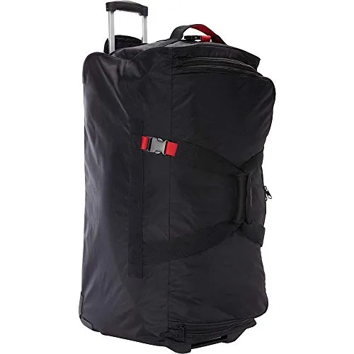 A.Saks 31" Expandable Ballistic Nylon Trolley Duffel Bag in Black