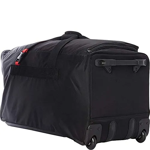 A.Saks 31" Expandable Ballistic Nylon Trolley Duffel Bag in Black