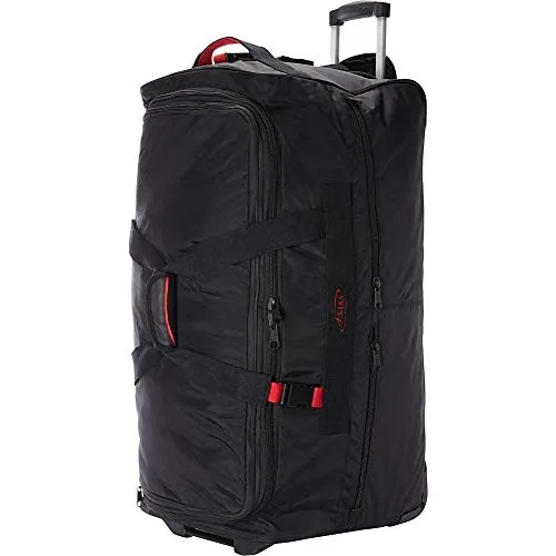 A.Saks 31" Expandable Ballistic Nylon Trolley Duffel Bag in Black