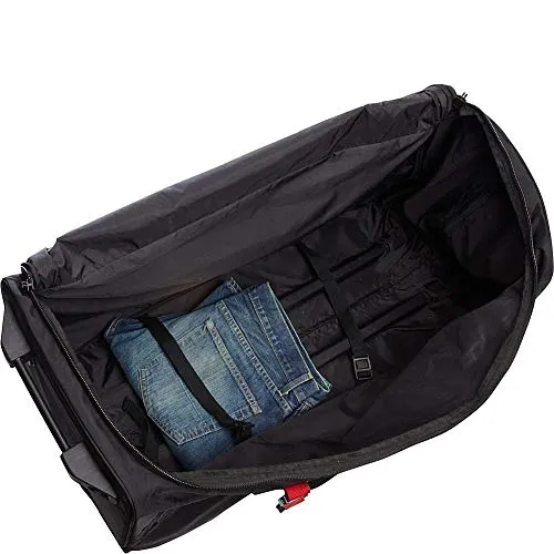 A.Saks 31" Expandable Ballistic Nylon Trolley Duffel Bag in Black