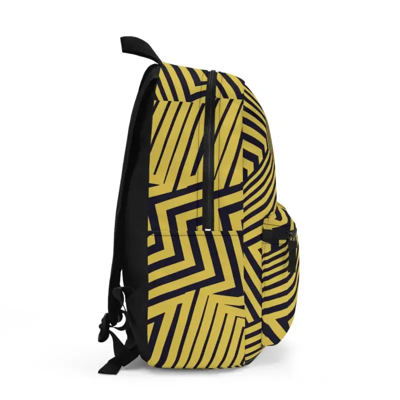 Bold Yellow Backpack Super Spacious Spun Polyester