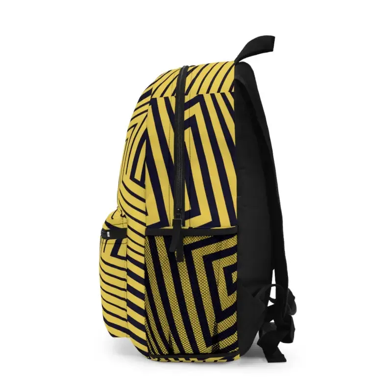 Bold Yellow Backpack Super Spacious Spun Polyester