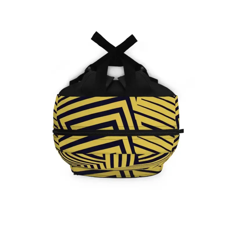 Bold Yellow Backpack Super Spacious Spun Polyester