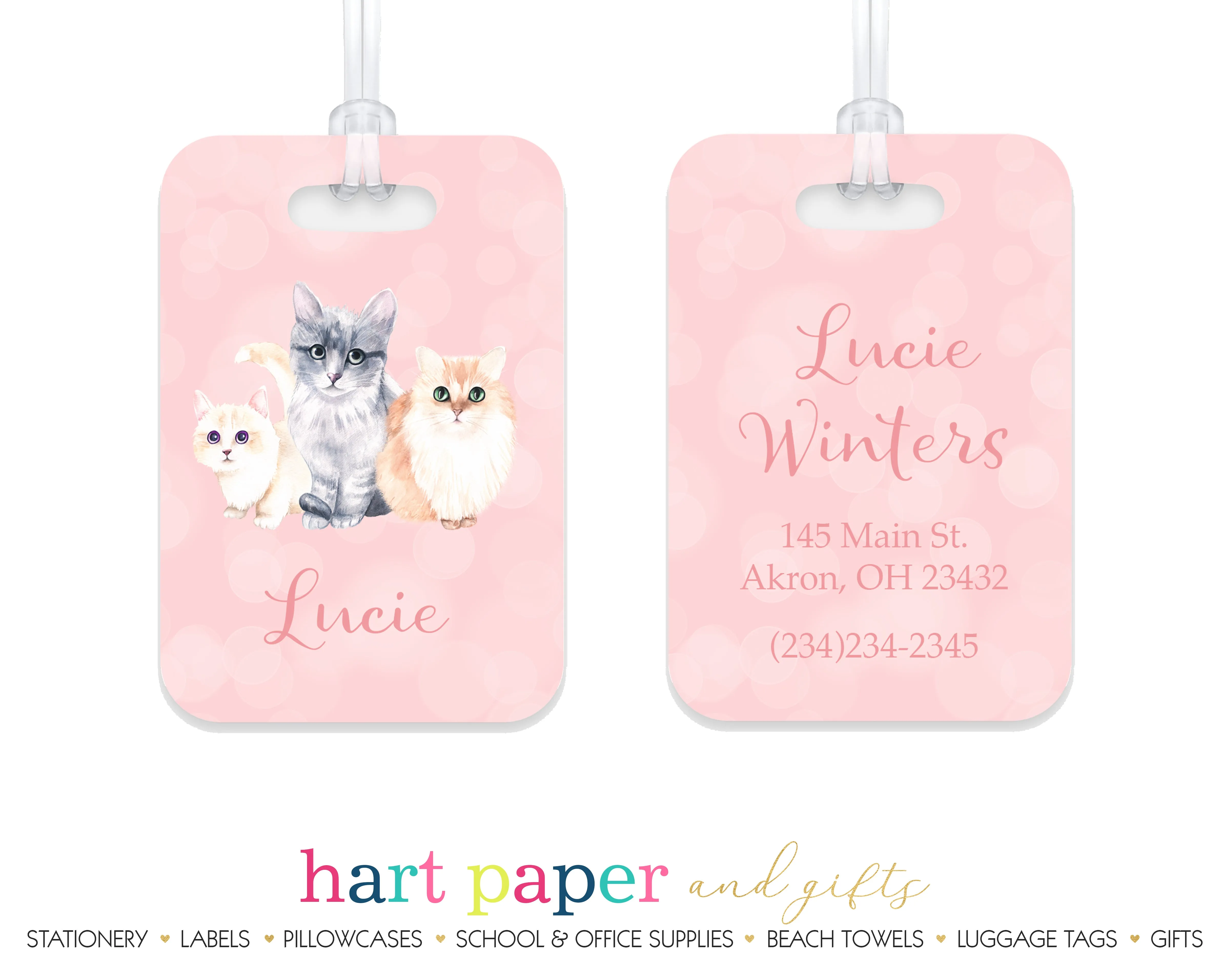 Cat Kitten Luggage Bag Tag