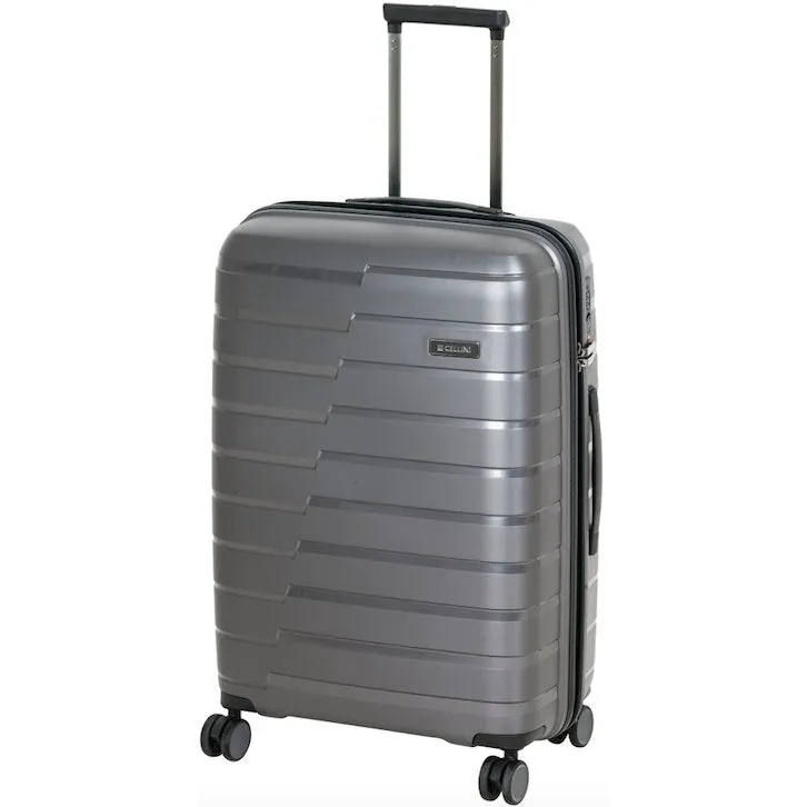 Cellini Microlite Hardshell 75cm Large Spinner Black (3.68kg)
