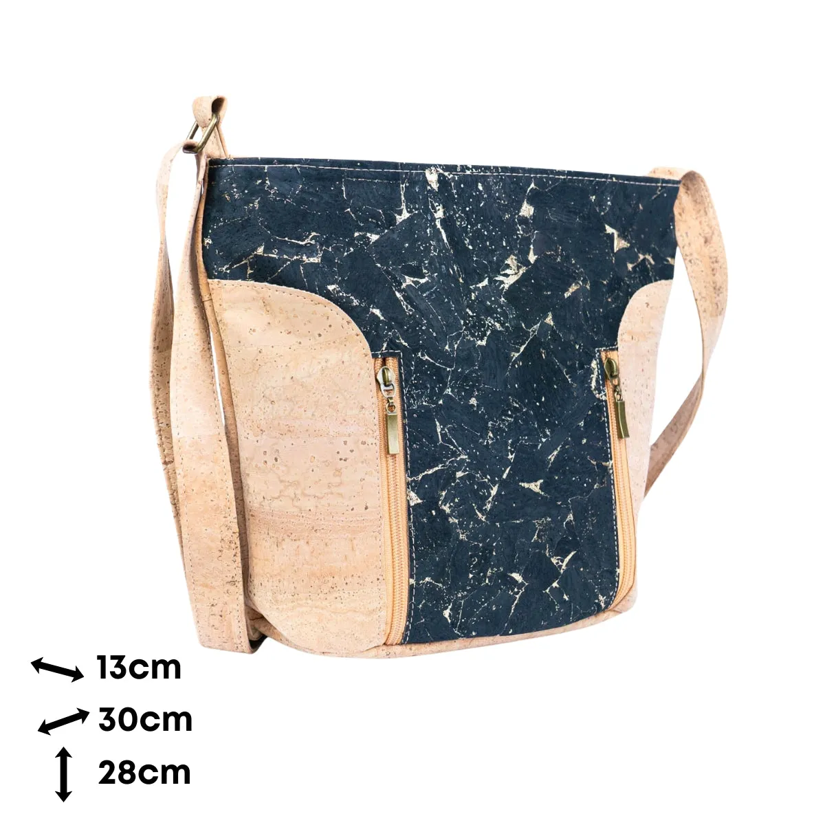 Cork Women's Crossbody Bag with Zippers BAGP-278