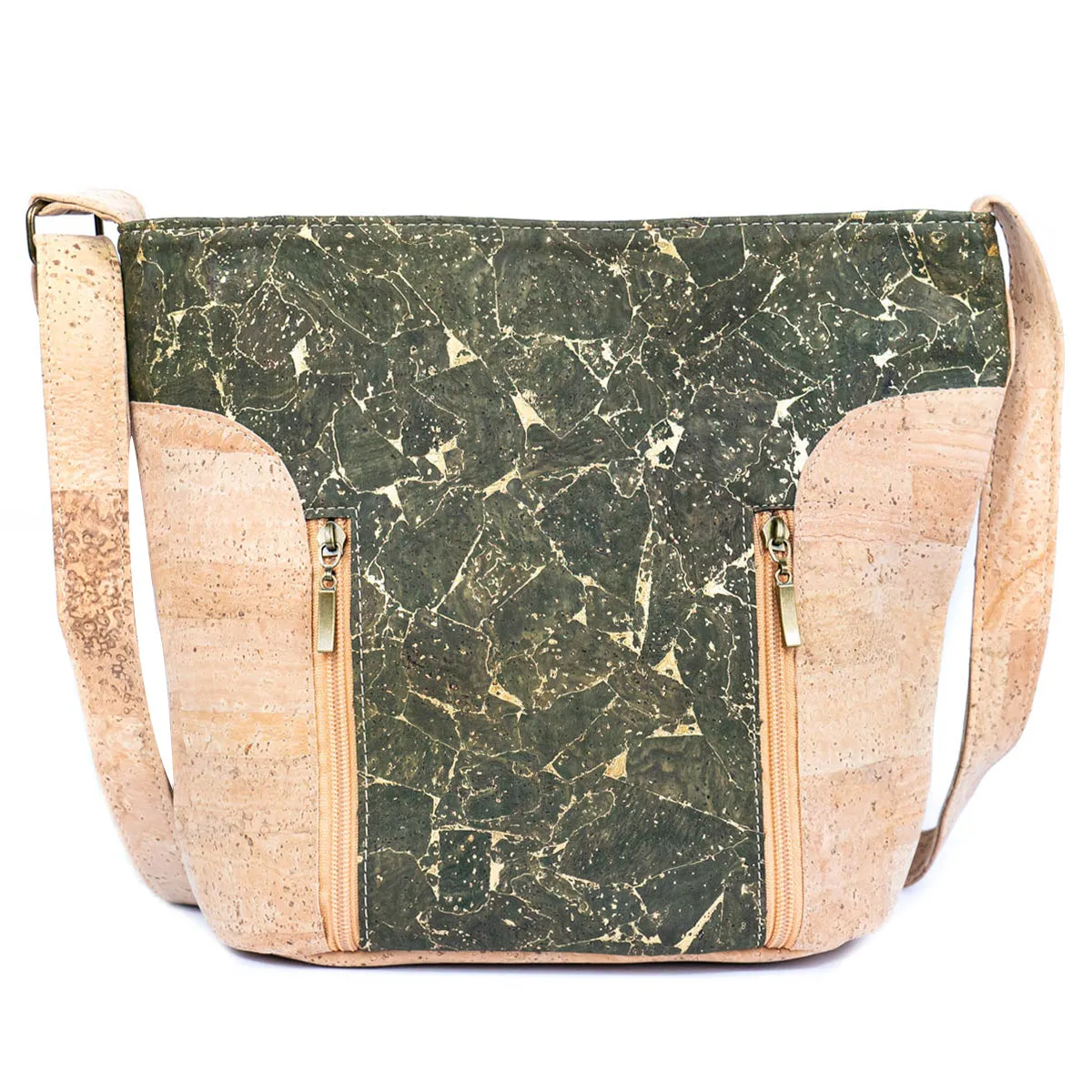 Cork Women's Crossbody Bag with Zippers BAGP-278