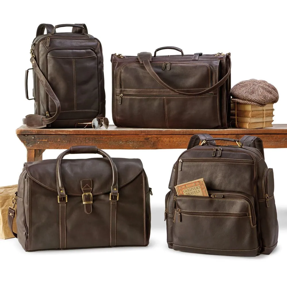 DayTrekr Collection Leather Deluxe Backpack