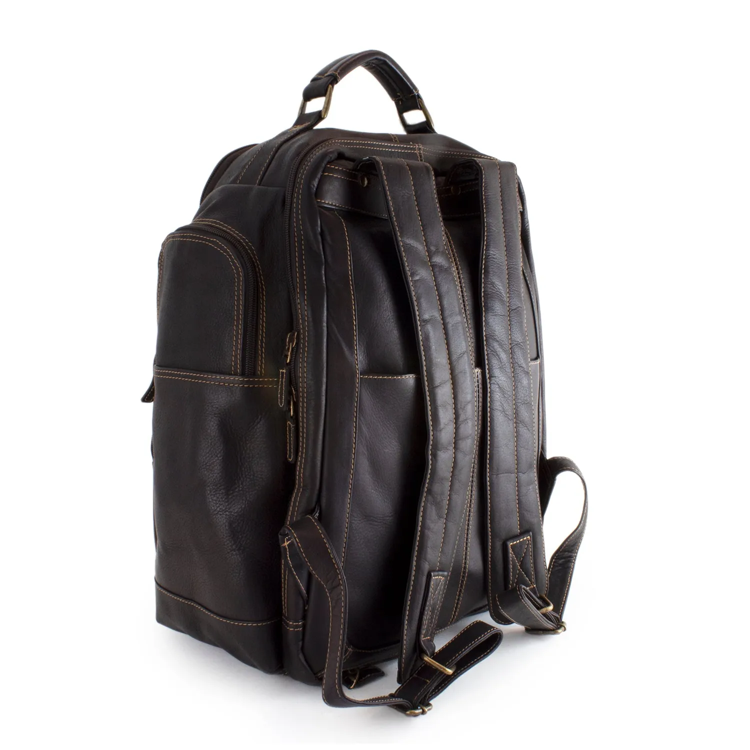 DayTrekr Collection Leather Deluxe Backpack