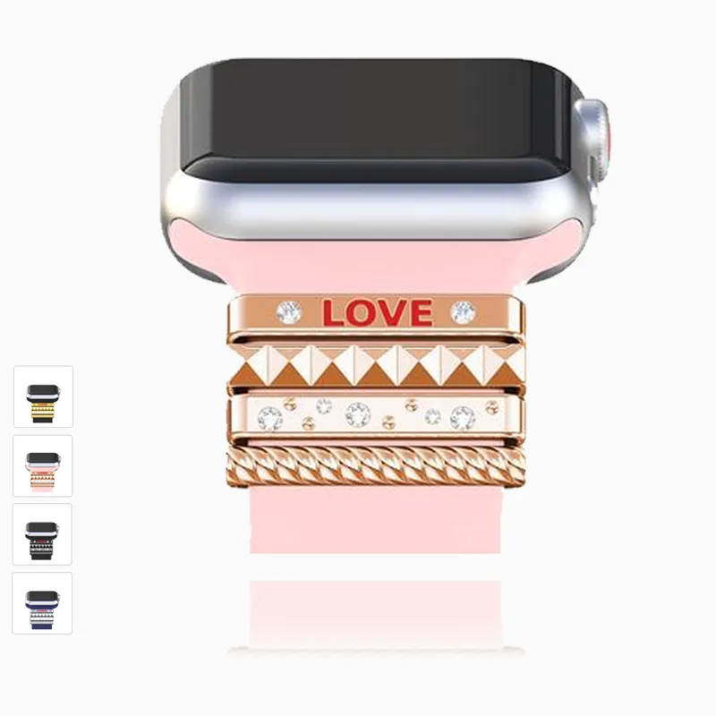 Decorative Ornament Steel LOVE Design for Apple Watch Original Straps