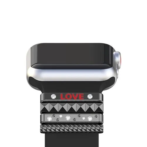 Decorative Ornament Steel LOVE Design for Apple Watch Original Straps