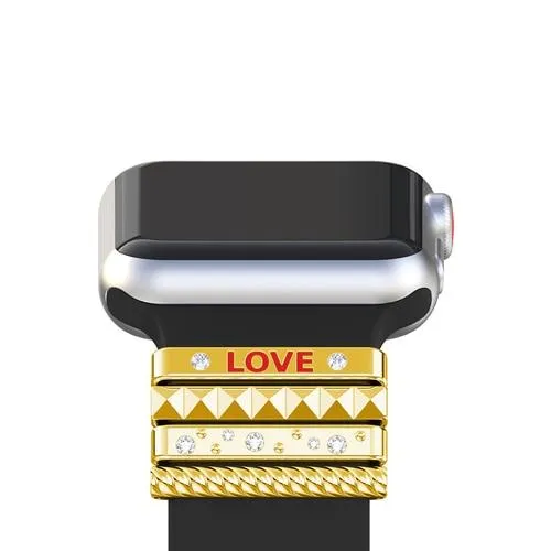 Decorative Ornament Steel LOVE Design for Apple Watch Original Straps