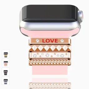 Decorative Ornament Steel LOVE Design for Apple Watch Original Straps