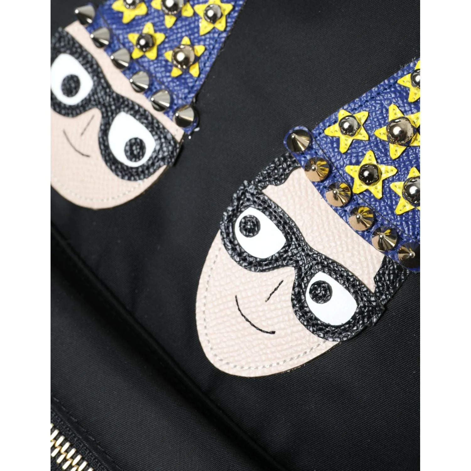 Dolce & Gabbana Elegant Black Gold Detail Backpack