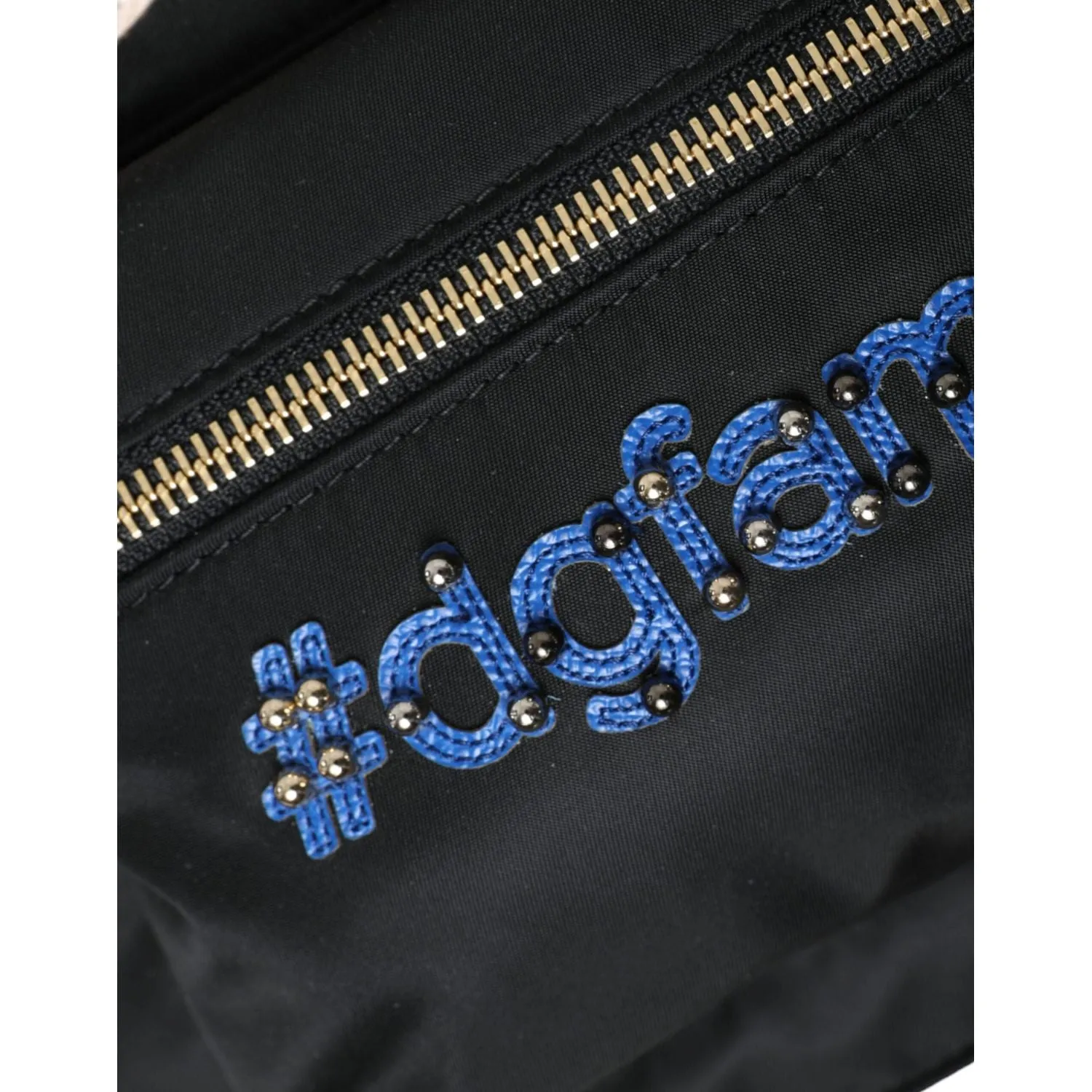 Dolce & Gabbana Elegant Black Gold Detail Backpack