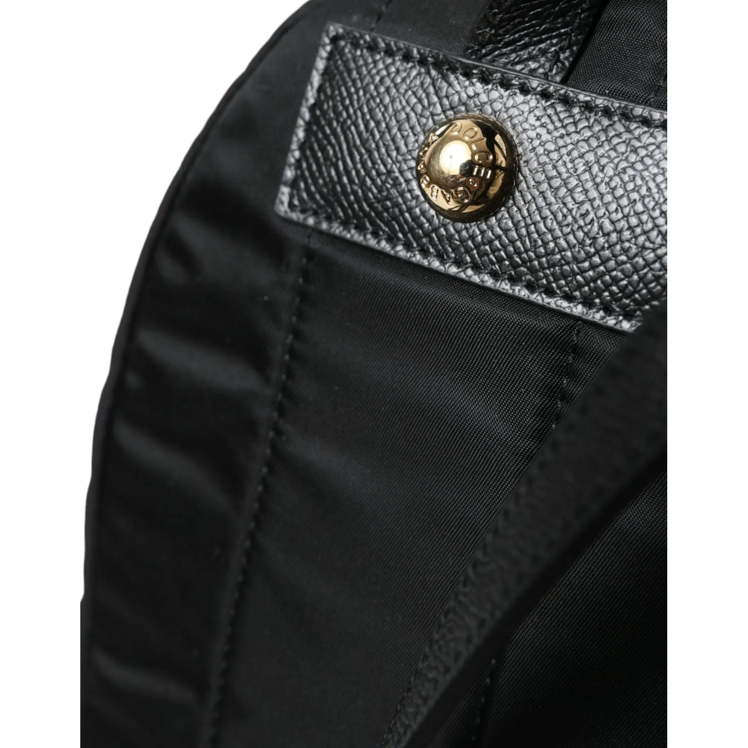 Dolce & Gabbana Elegant Black Gold Detail Backpack