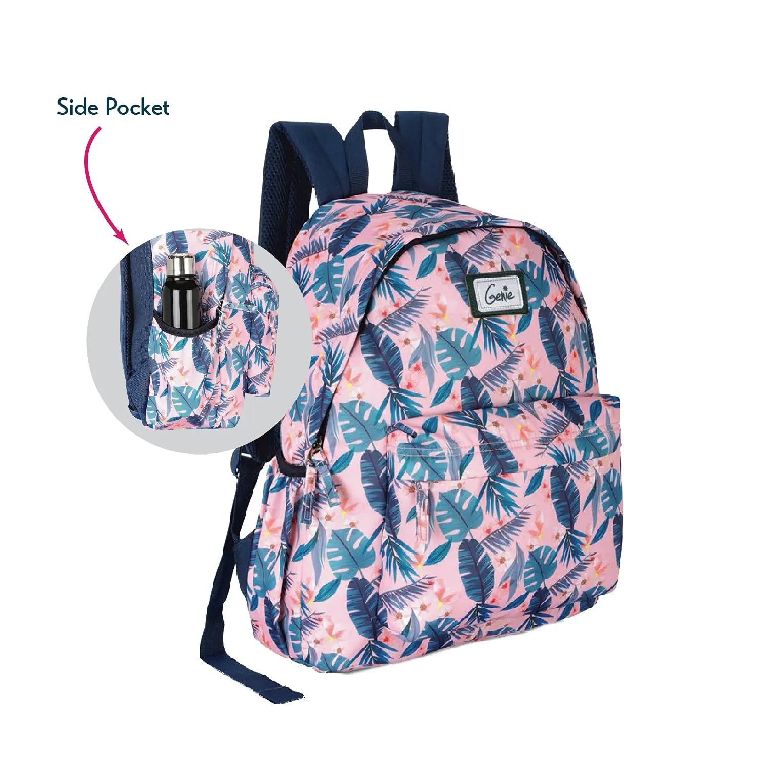 Genie Miami Laptop Backpack for Women, 16 inches Office Bag, Sky Blue Stylish and Trendy Bag for Office and College