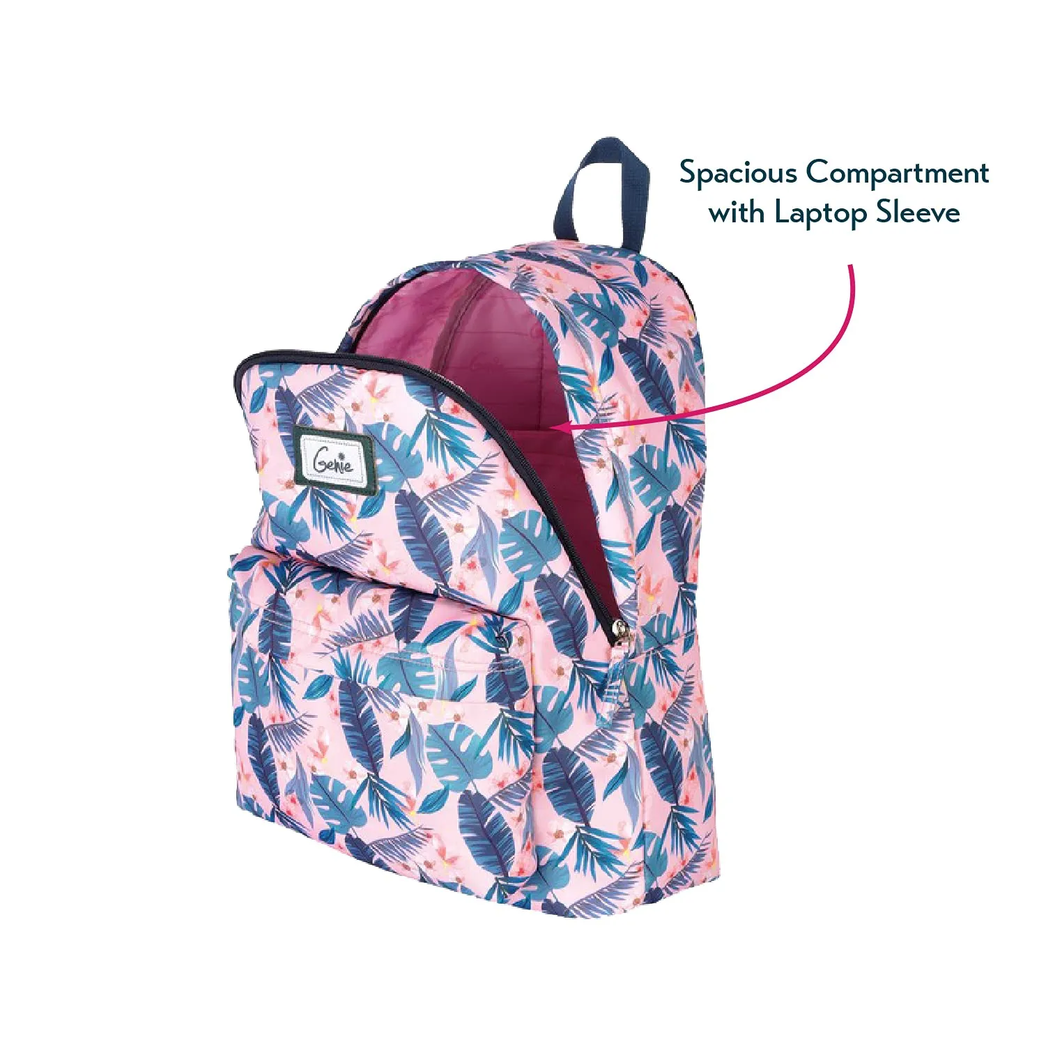 Genie Miami Laptop Backpack for Women, 16 inches Office Bag, Sky Blue Stylish and Trendy Bag for Office and College