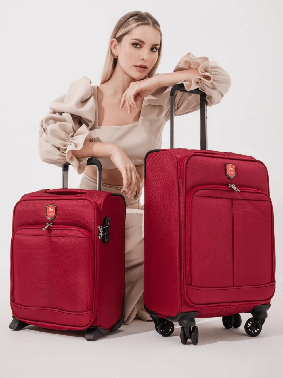 Gold Travel Carry-on 19" Softside Cabin Luggage