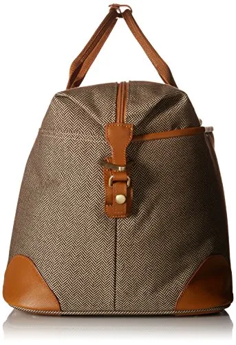Hartmann Herringbone Luxe Softside Weekend Duffel, Terracotta Herringbone, One Size