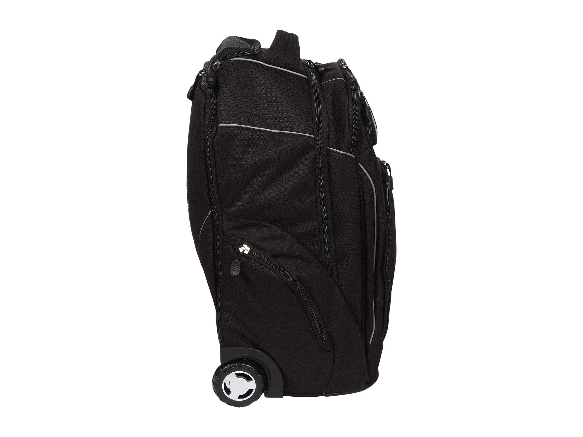 High Sierra Powerglide Lightweight Wheeled Laptop Backpack, fits most 17-inch laptop models, Ideal for High School and College Students Black