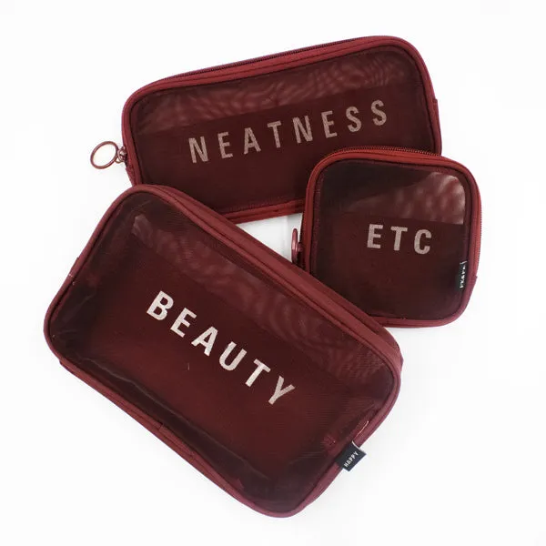 Iconix 3 Piece Cable & Cosmetic Organiser