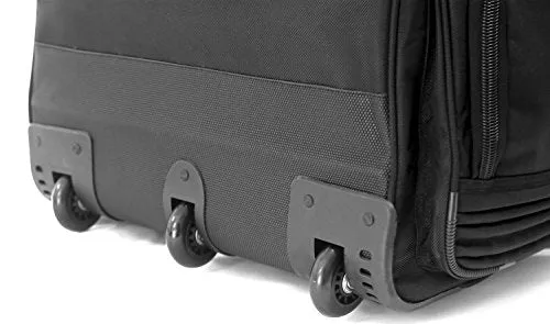 J World New York Brighton 33 Inch Rolling Duffel, Black