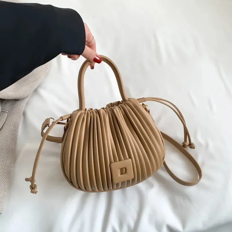 Lady Glams Vintage PU Leather Crossbody Bag