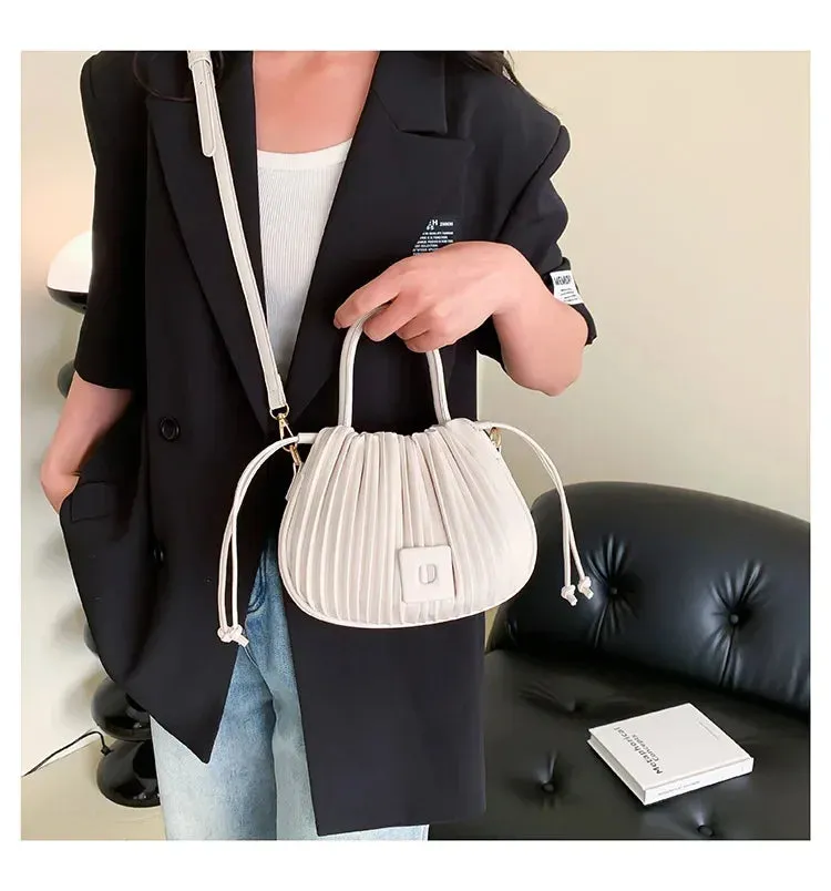 Lady Glams Vintage PU Leather Crossbody Bag