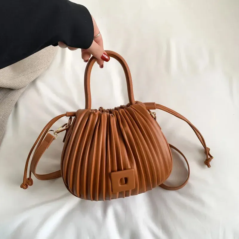 Lady Glams Vintage PU Leather Crossbody Bag