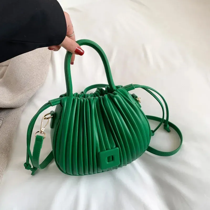 Lady Glams Vintage PU Leather Crossbody Bag