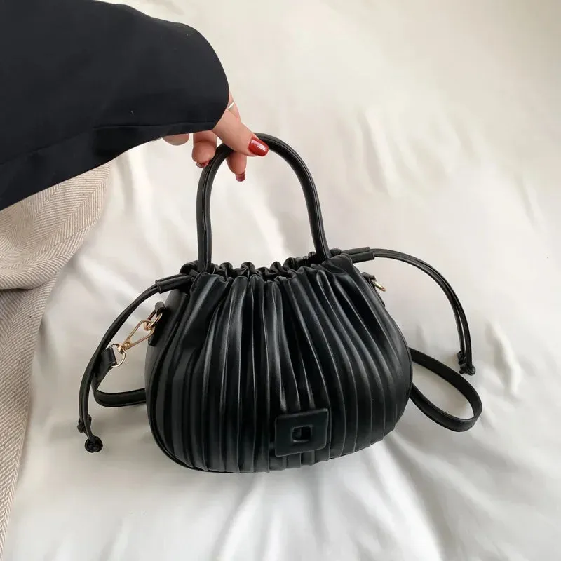 Lady Glams Vintage PU Leather Crossbody Bag