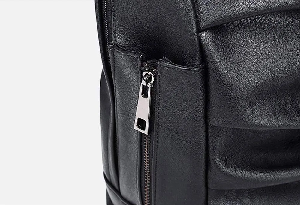 Large Pleated front zip pocket Waterproof Luggage Laptop Backpacks on wheels