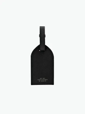 Leather Luggage Tag Black