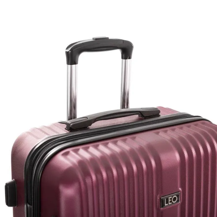 Leo Levante Lightweight Spinner Luggage 3pc. Set - Burgundy
