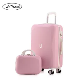 LeTrend Cute Women Rolling Luggage Sets Spinner Password Suitcase Wheels 20 inch Korean Carry on Trolley Travel Bag Trunk