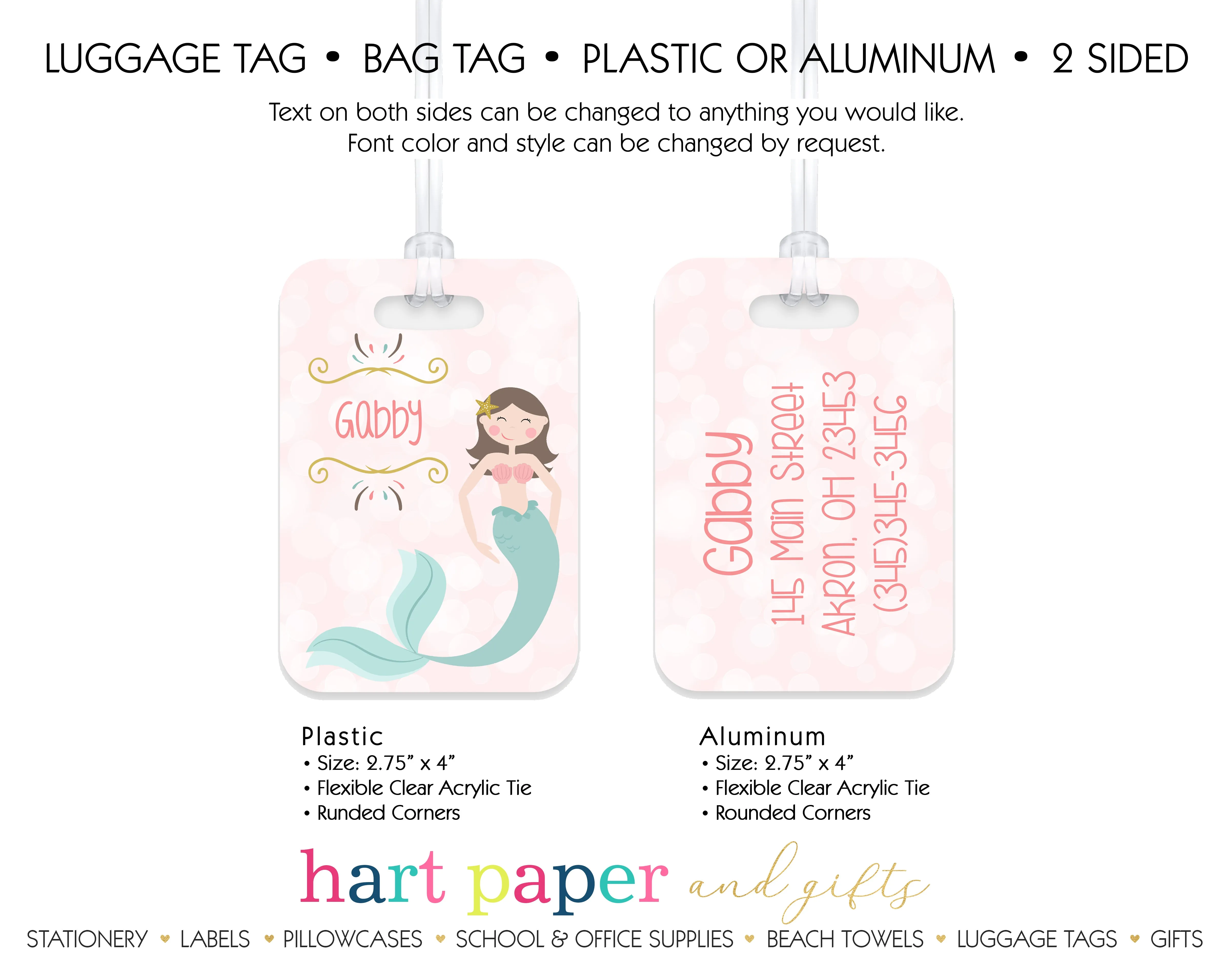 Mermaid Luggage Bag Tag