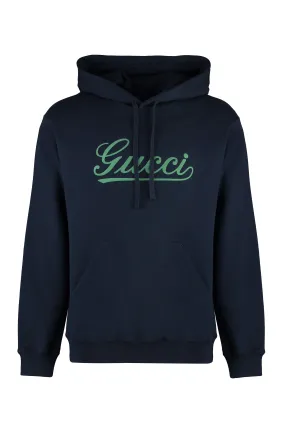 NAVY BLUE HOODIE WITH LOGO