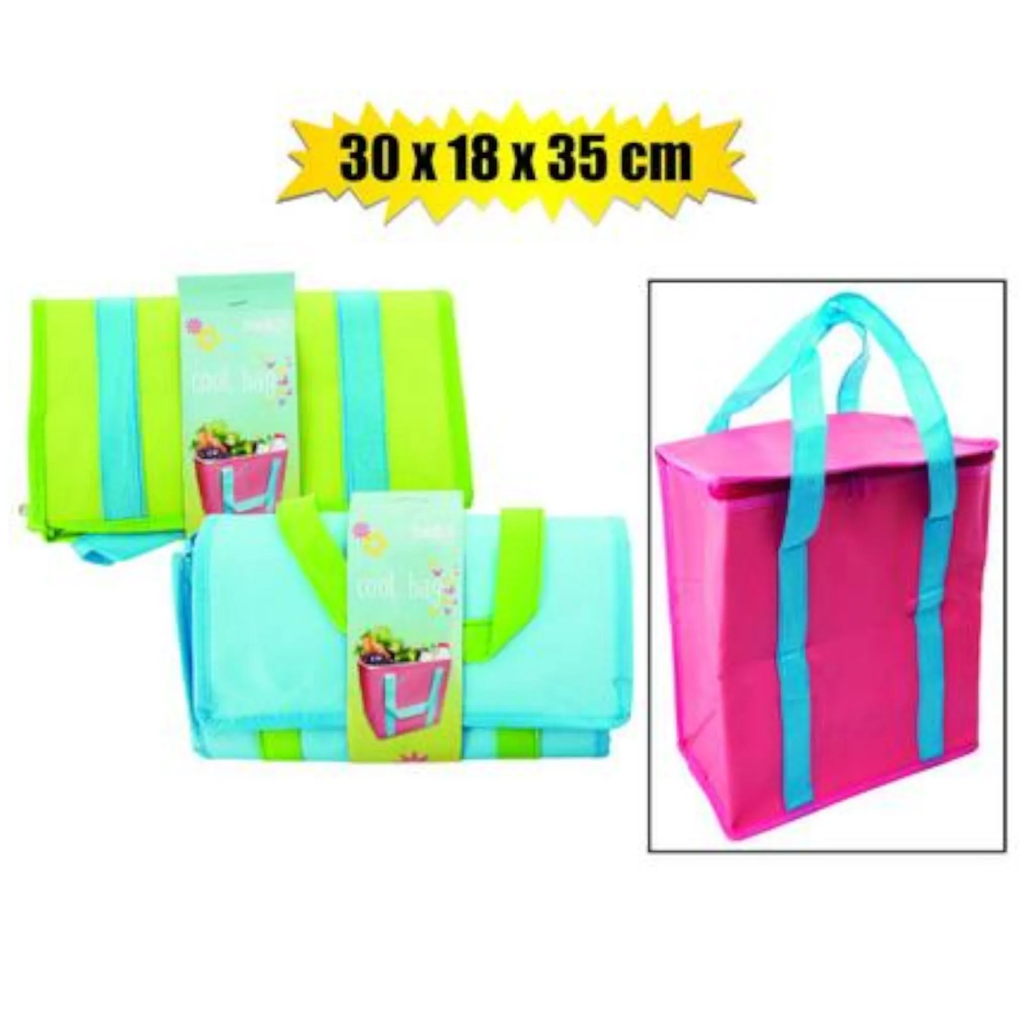 Nylon Cooler Bag 2-Tone  30x18x35cm