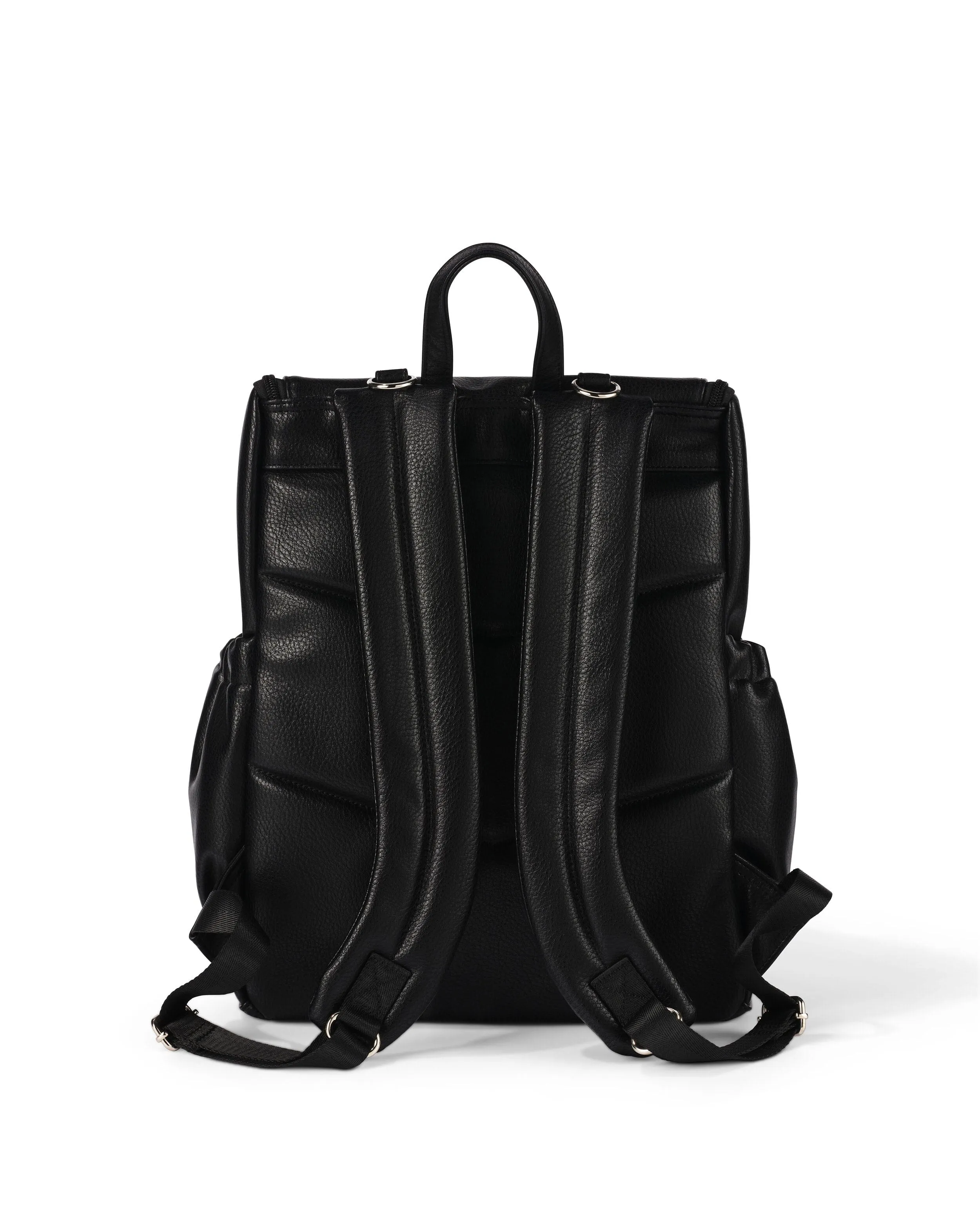 OiOi - Signature Nappy Backpack - Black Dimple Vegan Leather