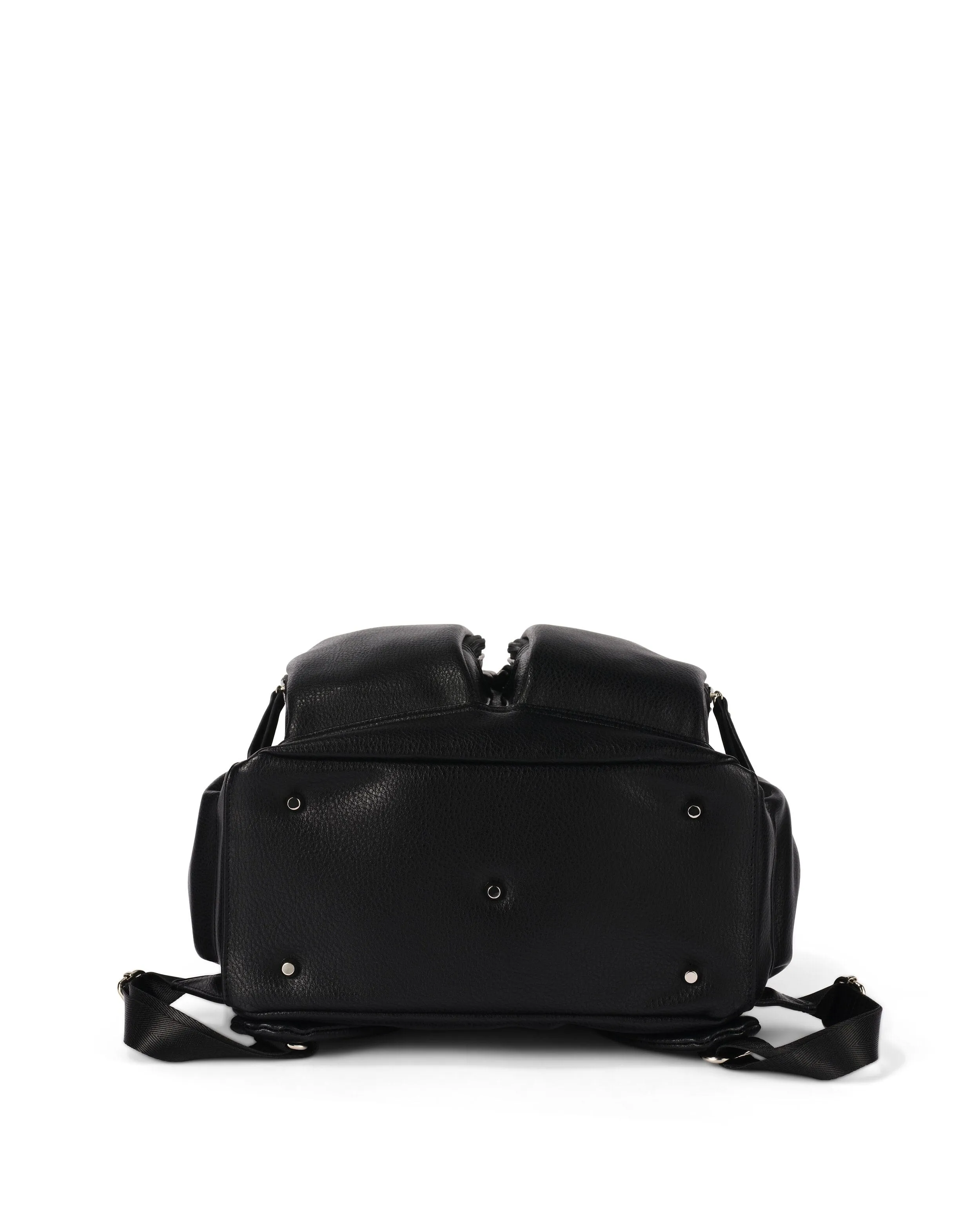OiOi - Signature Nappy Backpack - Black Dimple Vegan Leather