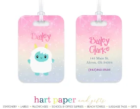 Rainbow Yeti Luggage Bag Tag