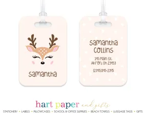 Reindeer Deer Luggage Bag Tag