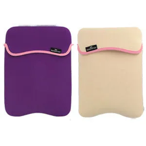 Reversible Notebook Sleeve Fits Most Widescreens Up to 12.1 Purple and Cream