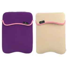 Reversible Notebook Sleeve Fits Most Widescreens Up to 12.1 Purple and Cream